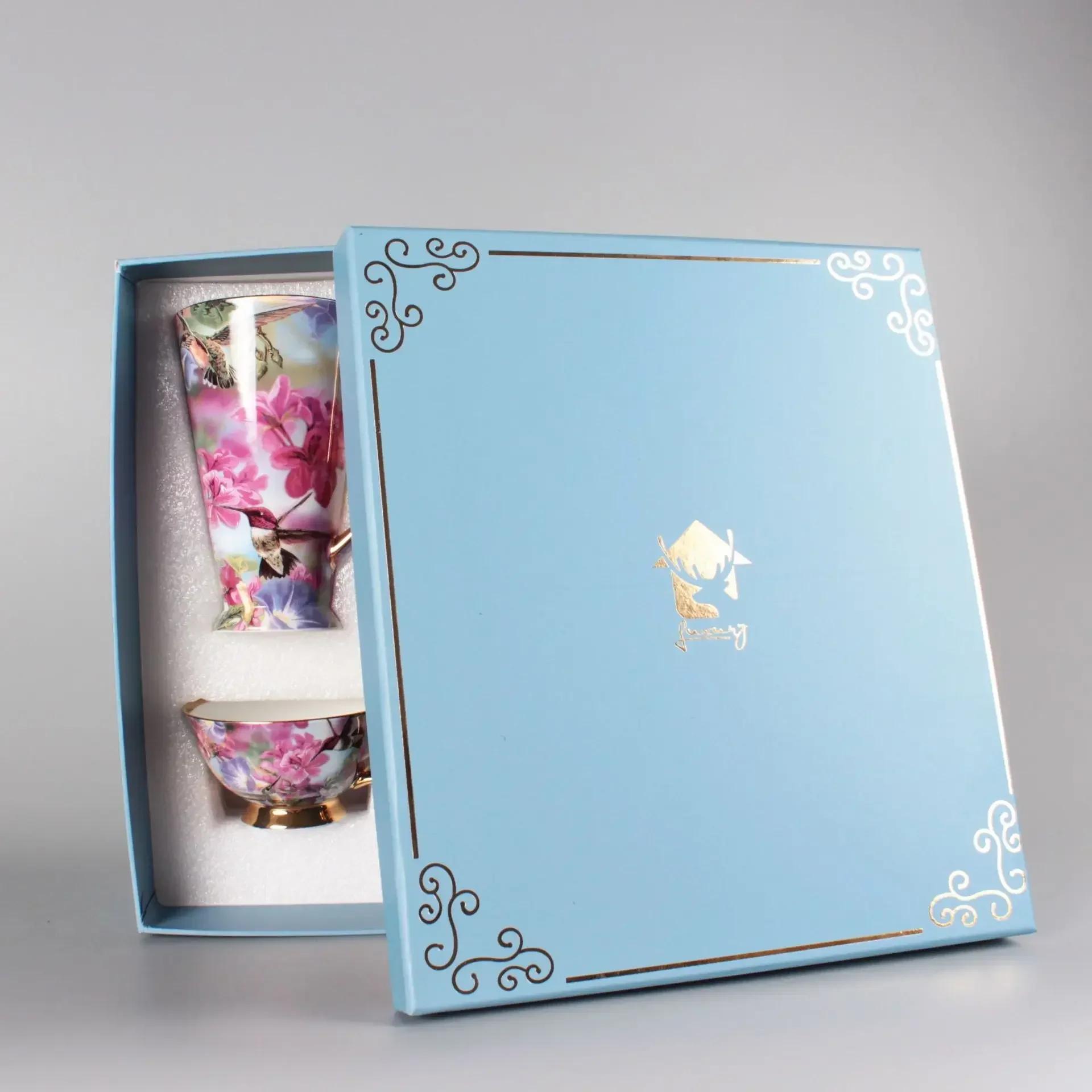 

Кружка для кофе из костяного фарфора, большой емкости, подарочный набор, чашка для послеобеденного чая, блюдце, керамические чашки, стакан для воды, высокие чашки 200ml