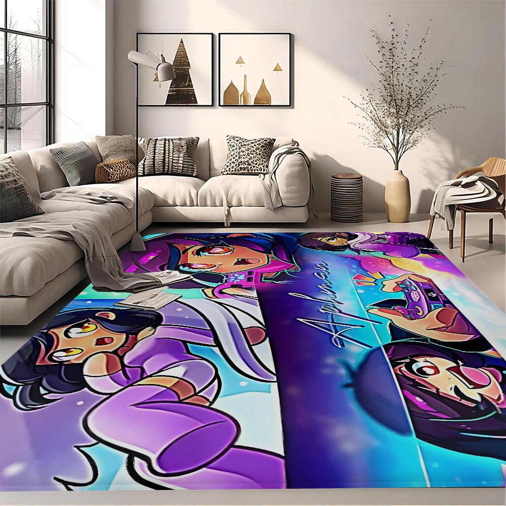Cute Aphmau with Wings Long Rugs Cheaper Anti-slip Modern Living Room Balcony Printed Bedside Area Rugs