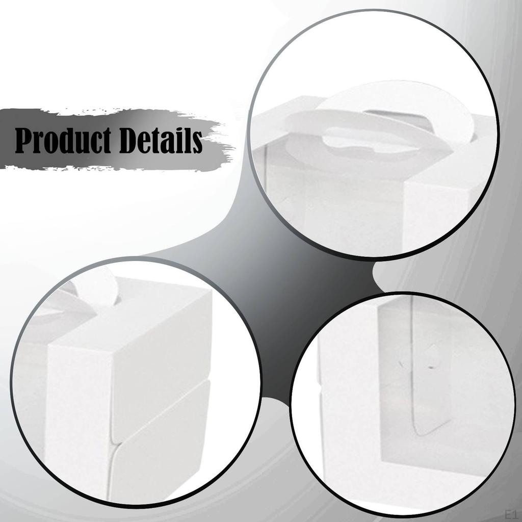 Birthday Cake Box Carrier Elegant Sturdy Container Dessert Takeaway Packaging for