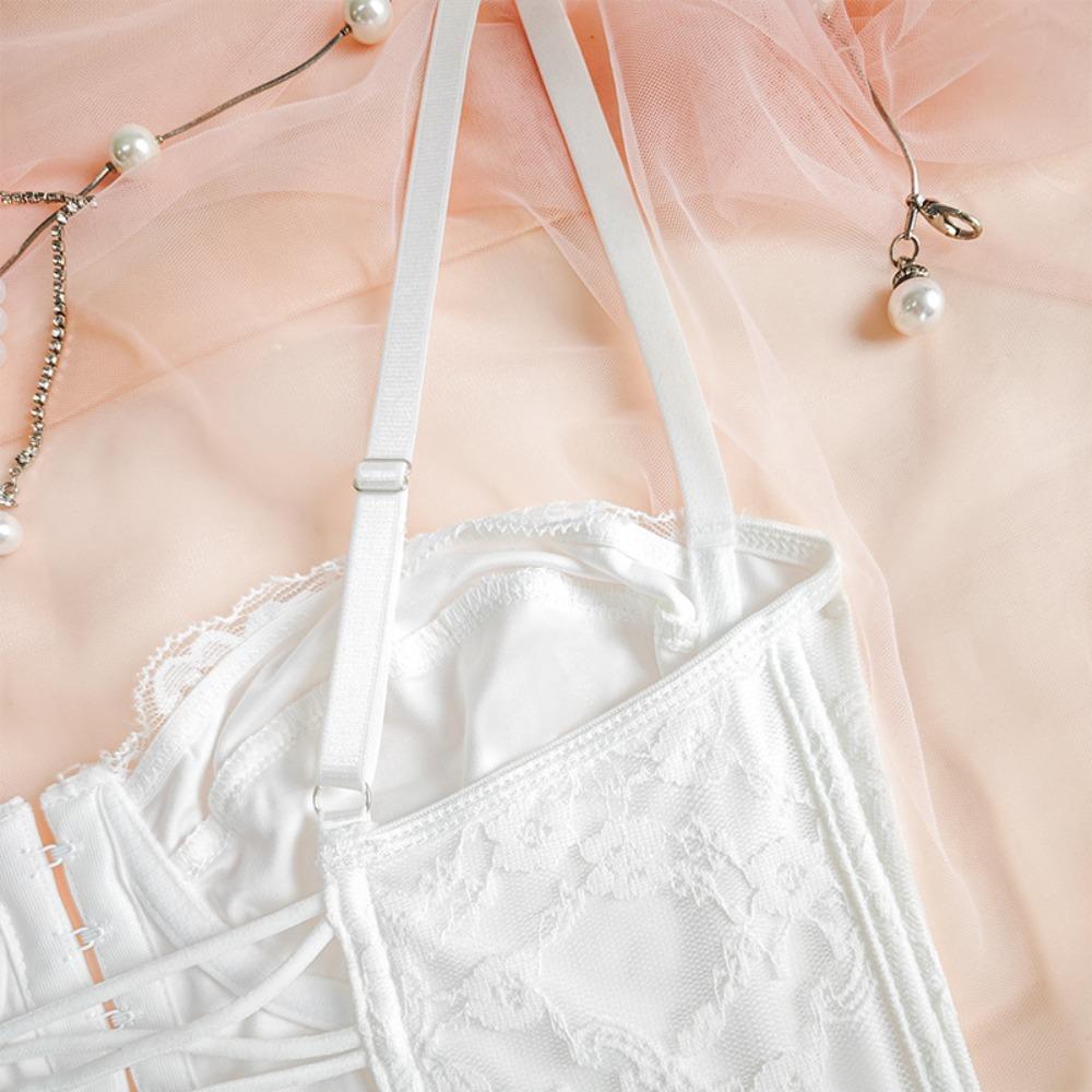 Hollow Lace Corset Slim Fit Suspender Vest Elastic Crop Tops Travel