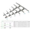 Boat Cleat Open Base 4/5/6//8/10/12 Inch, Dock Cleat 316 Stainless Steel Marine Grade Boats Hollow Base Cleats