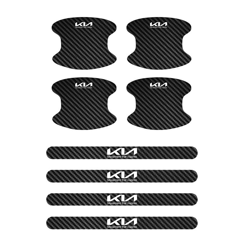 CNR2 Car Door Bowl Handle Protector with Car Sticker Door Sill Protector Stickers For Kia Rio Ceed Sportage Cerato Soul Picanto