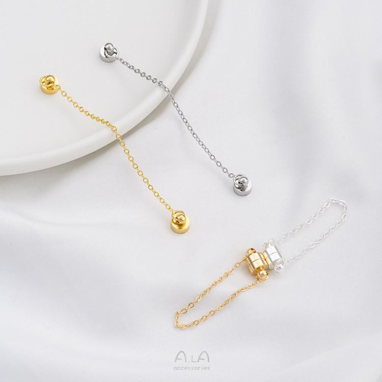 14k Gold-Filled Anti-Fall Magnetverschluss Armband/Halskette mit O-Kettengliedern