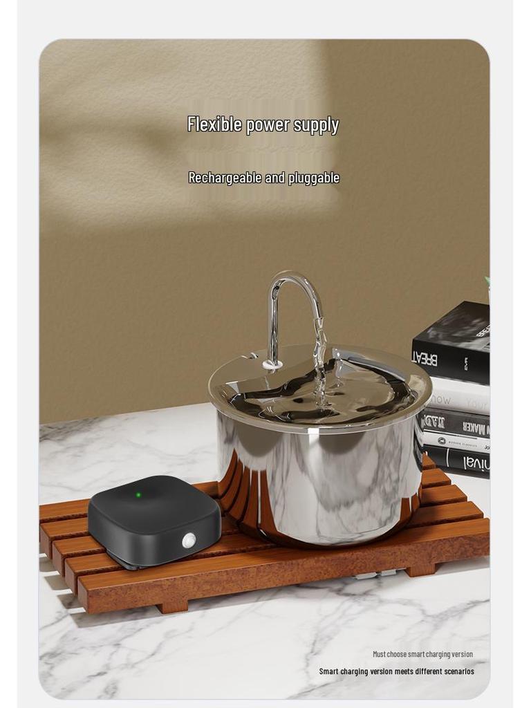 Smart Stainless Steel Automatic Cat Water Fountain with Sensor