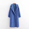 Women Fashion  And Winter Loose Medium Long Windbreaker Lamb Coat