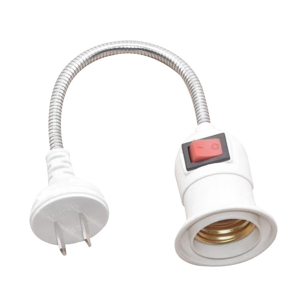 Direktstecker Schwenkkopf Lampe Lampenmund E27 großer Schraubsockel Lampenfassung Typ Universalschlauch mit Schalter