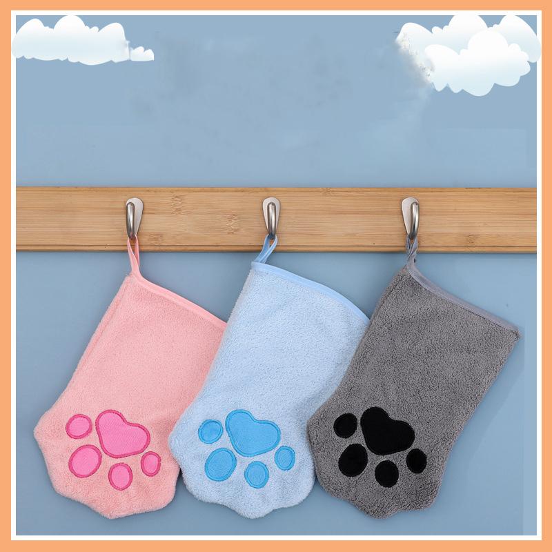 Evcil hayvan havlu eldiven tipi köpek özel hızlı kuruyan emici temizleme havlusu kedi banyo havlusu evcil hayvan malzemeleri toptan
