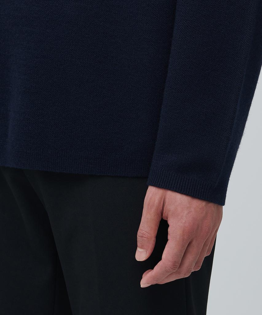 Musinsa Standard Minimal Crew Neck Knit [Navy]