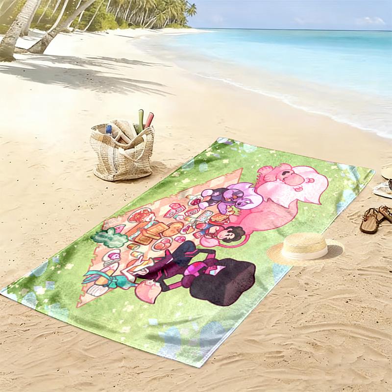 Steven Universe 2D Flat Print Beach Towel, Large Soft Quick Dry Towel for Beach Camping SwimmingXSTJ0915497
