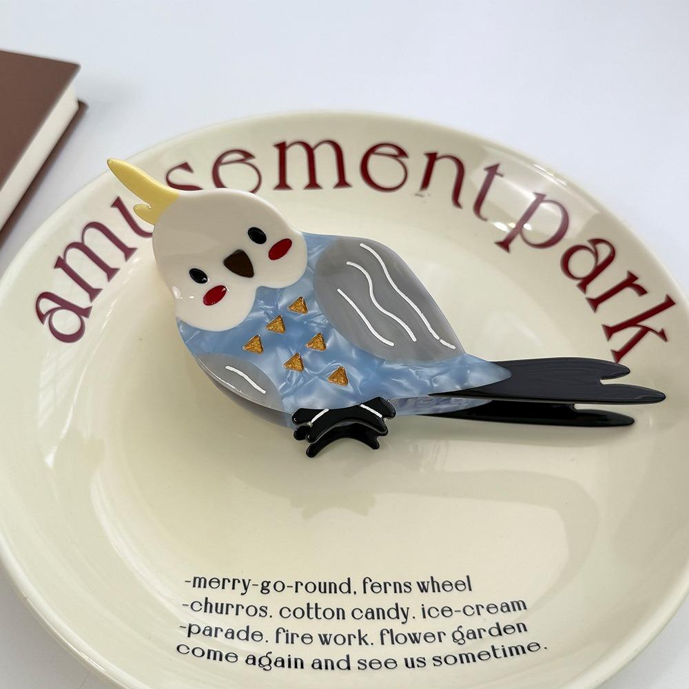 Creative Cartoon Animal Shark Clip Parrot Bird Hair Claw Personalized Acetic Acid Hair Claw  Female