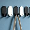 Hole-free Hook, Invisible Adhesive Hook for Hats, Oval Hook for Wall Mounting In Kitchen and Bathroom
