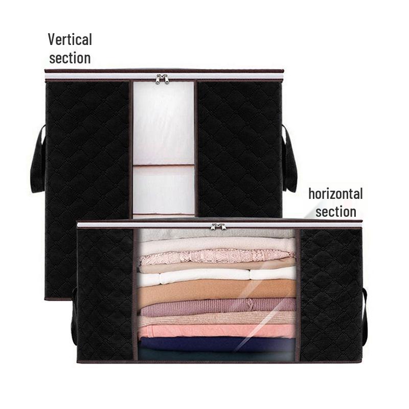 Velkokapacitní netkaná taška na uložení přikrývek a koš na organizaci oblečení