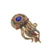 Shiny Jellyfish Pin Marine Animal Party Brooch Temperament Rose Brooch Personality Horse Head Brooch