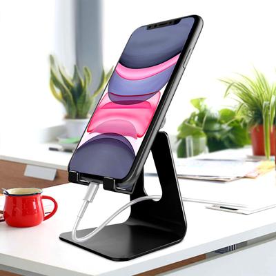 Adjustable Aluminum Cell Phone Stand, for iPhone XS Max/XR/8/7/6/6s Plus/SE, Compatible with All Phones & Charging