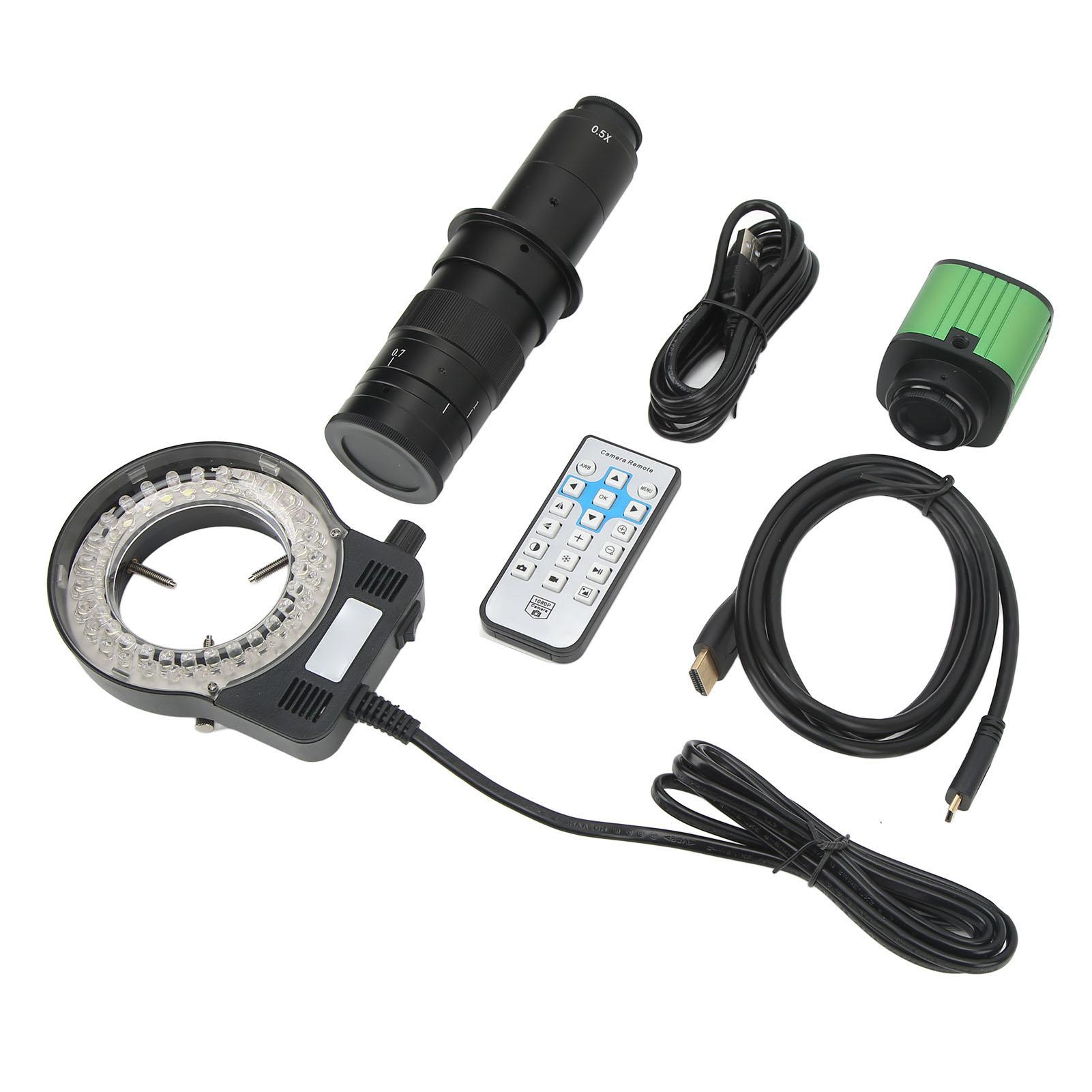 

Промышленная камера для микроскопа HD 1080P 2K USB 10X‑180X с полным фокусным расстоянием и зумом C Mount Microscope EU Plug