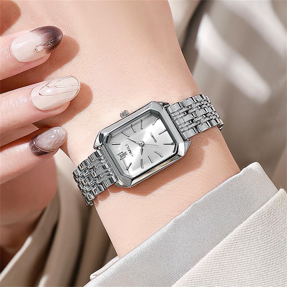 

UTHAI W124 Fashion Women watch square business light luxury stainless steel quartz watch casual clock giftwatches for woman