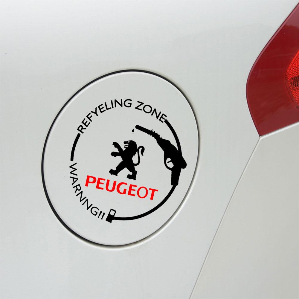 2026 Horká nálepka na auto 1ks Styl auta PVC Vinyl Karoserie Víčko nádrže Odznak Dekorativní nálepka Pro Peugeot 207 3008 206 208 308 307