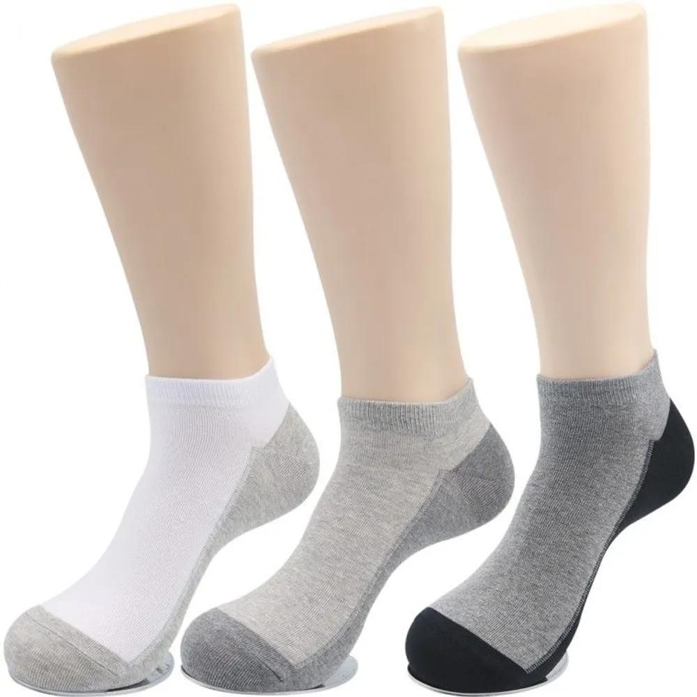 Men s Slazenger Double-Sole Plain Ankle Sneaker Socks 10 Pairs Yongsin Brand 10 pairs of black and gray