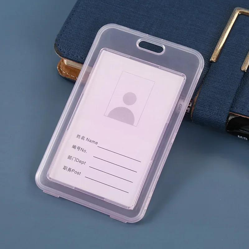 Retractable Clear Waterproof Card Cover Business Credit Cards Bank ID Card Sleeve Protect Holder Case for Student Women Men