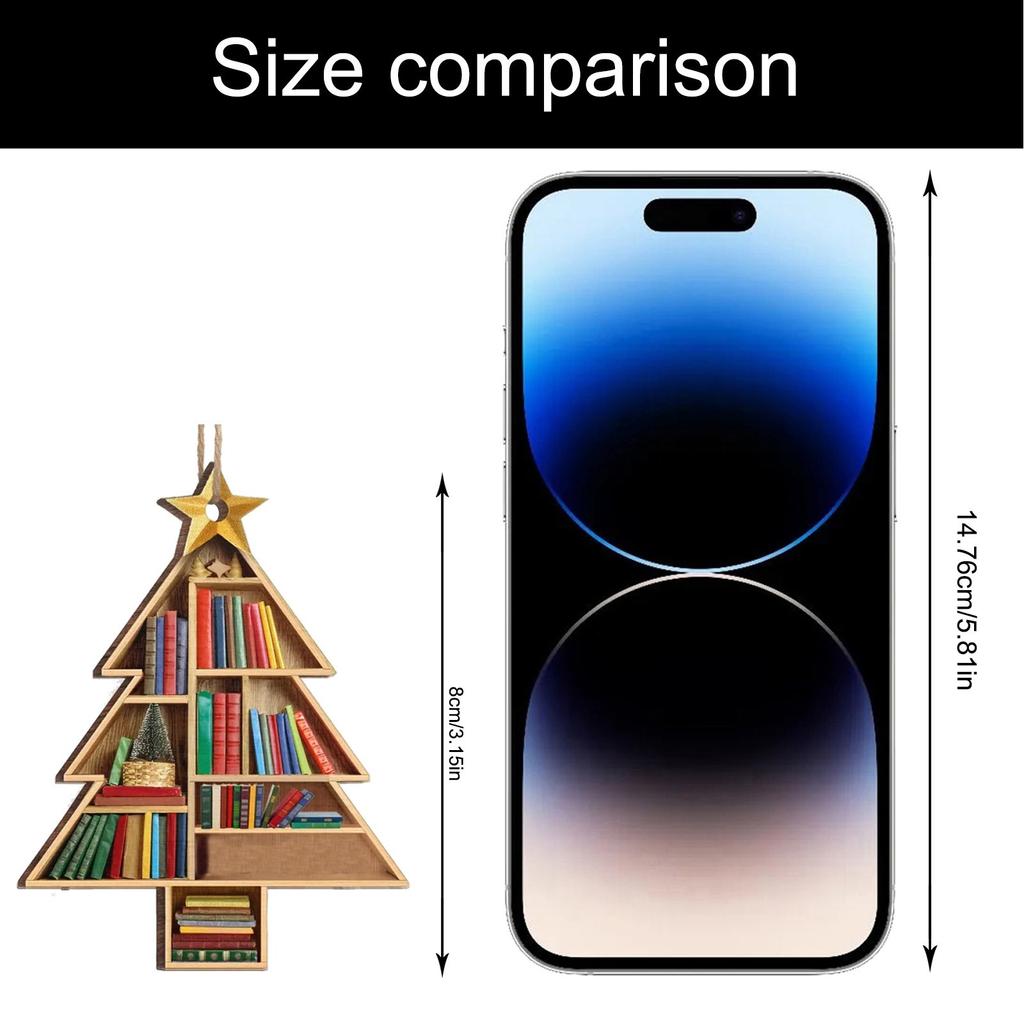 Interesting Character Pendants,Gifts For Family And Friends,Christmas Bookshelf Acrylic Flat Pendant