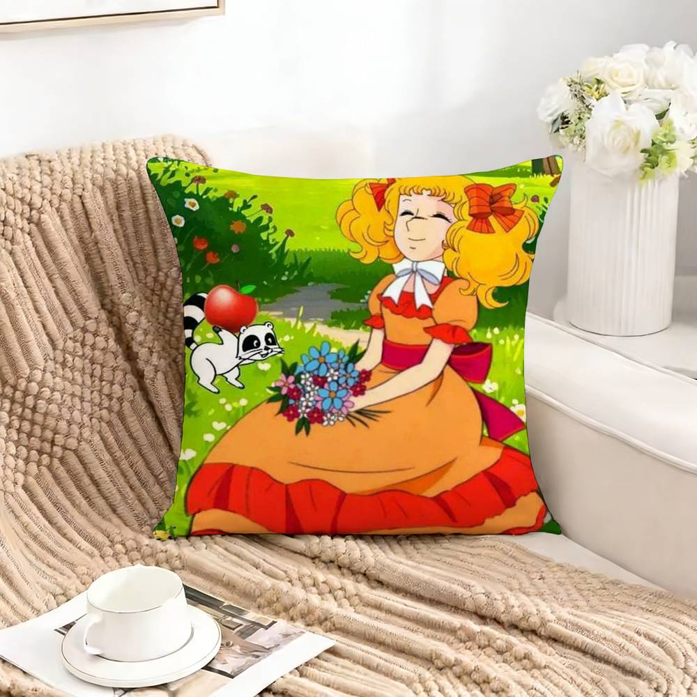

Sweet girl CCandy CCandycc Pillow Case Square DoubleSided Sofa Cushion Cover Bedroom Bedside Pillow 30X30cm
