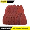 20pcs Self-adhesive Sandpaper Triangle 5 Holes Delta SanderHook Loop Sandpaper Disc Abrasive Tools for Polishing Grit 40-1000