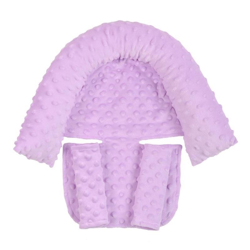 Baby Car Safety Head Support Pillow with Matching Seat Belt Strap Covers Baby Carseat