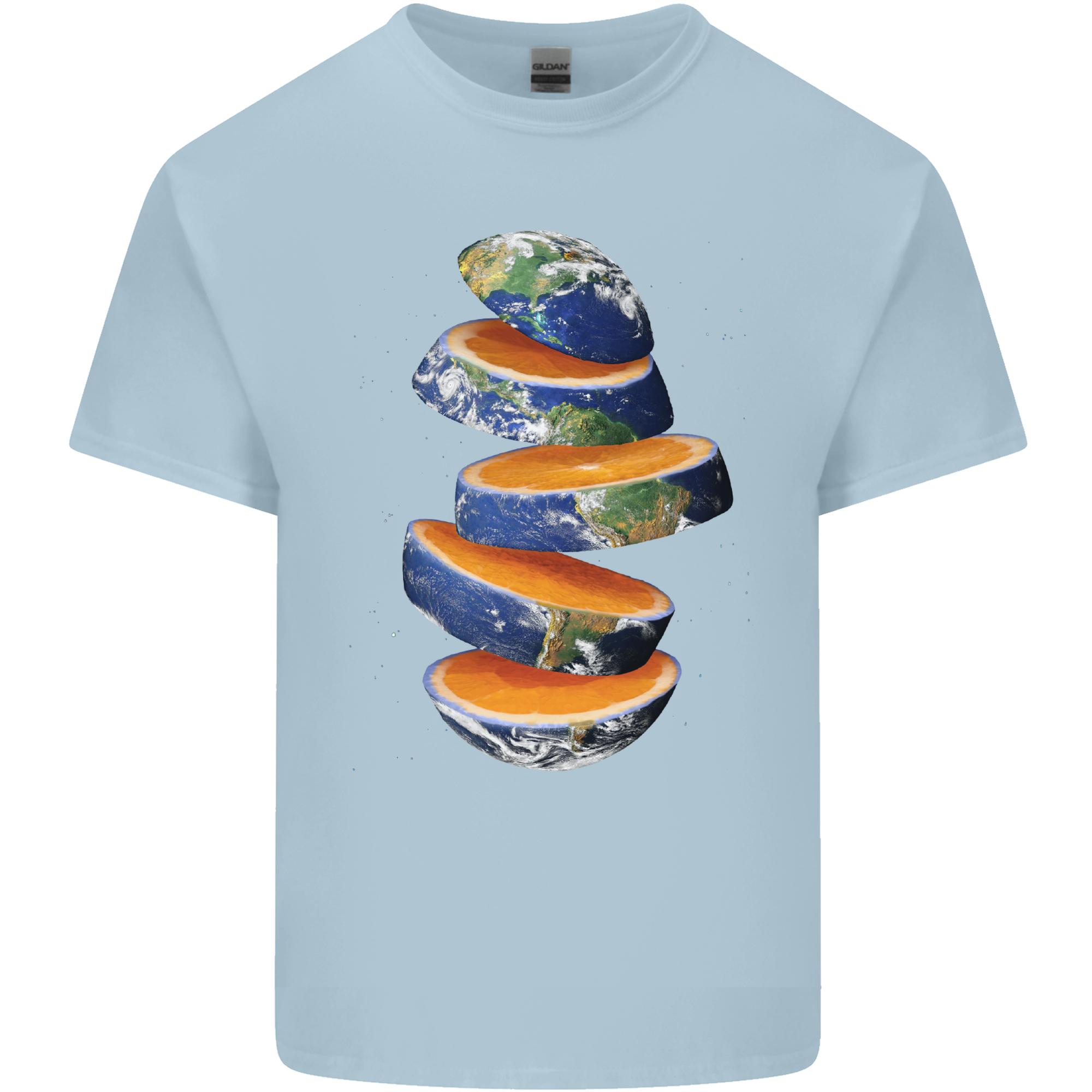 Our Orange Planet Earth Unisexs Light Cotton TShirt S