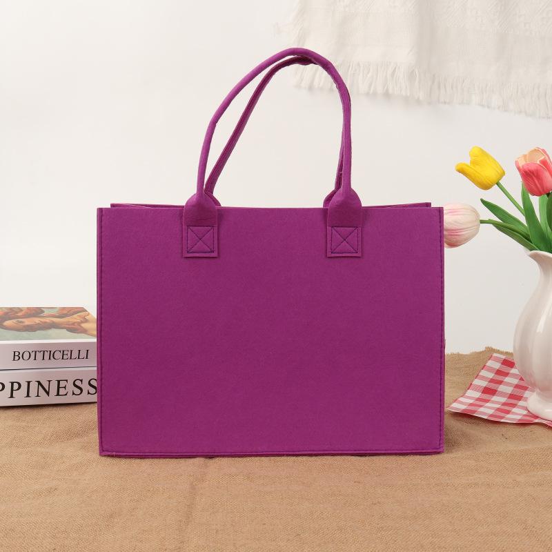 Custom Logo Felt Tote Bag - Large Capacity, Commute-Friendly, Xiaohongshu Style