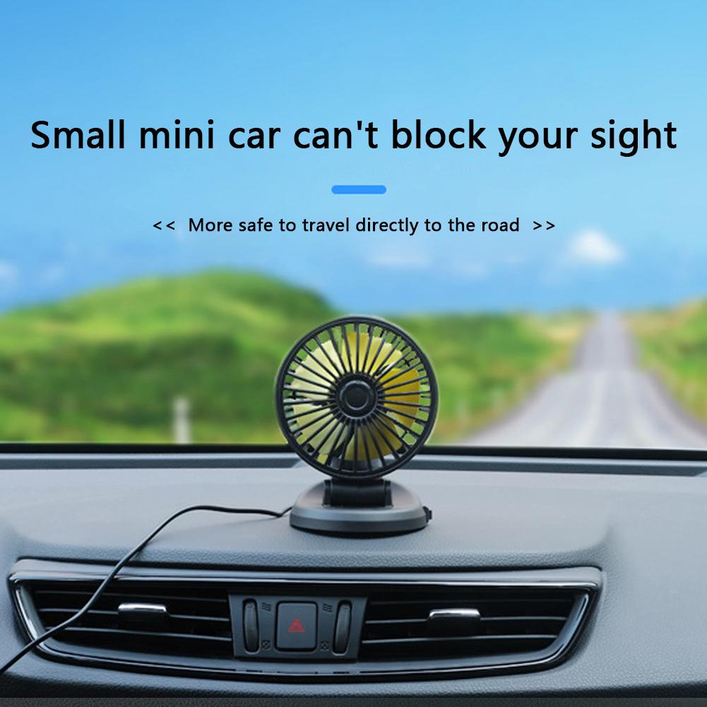 5/12/24V USB Car Cooler Fan Mini Air Circulators Adjustable Truck Air Circulation Fan USB 2 Speed Automobile Vehicle Accessories