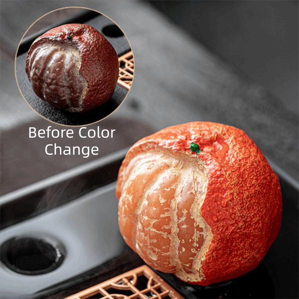 Simulated Peeled Orange Tea Pet Corrosion-resistant Tangerine Tea Table Ornament  Tea Room