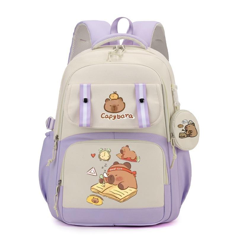 Student Schoolbag Funny Print Cartoon Backpack Large Capacity Lightweight Primary And Secondary School Students