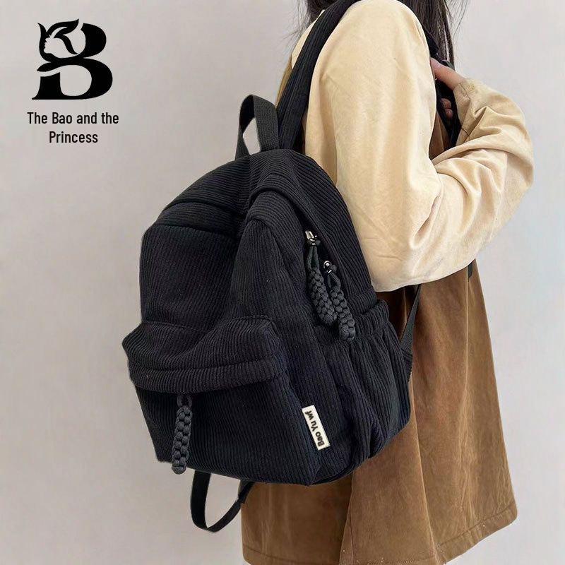 Winter 2024 Damen Cordrucksack - Japanisch Casual, Vielseitig, Soft Girl Stil für Reisen & Shopping