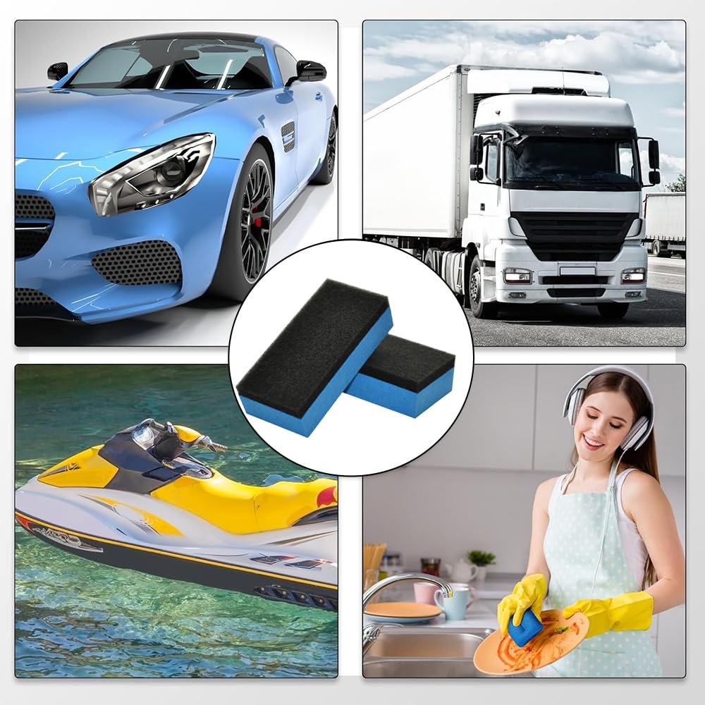 LIKENNY Car Wash Sponge, Felt Sponge for Hand Polishing, , Car Window, Glass, Cleaning,