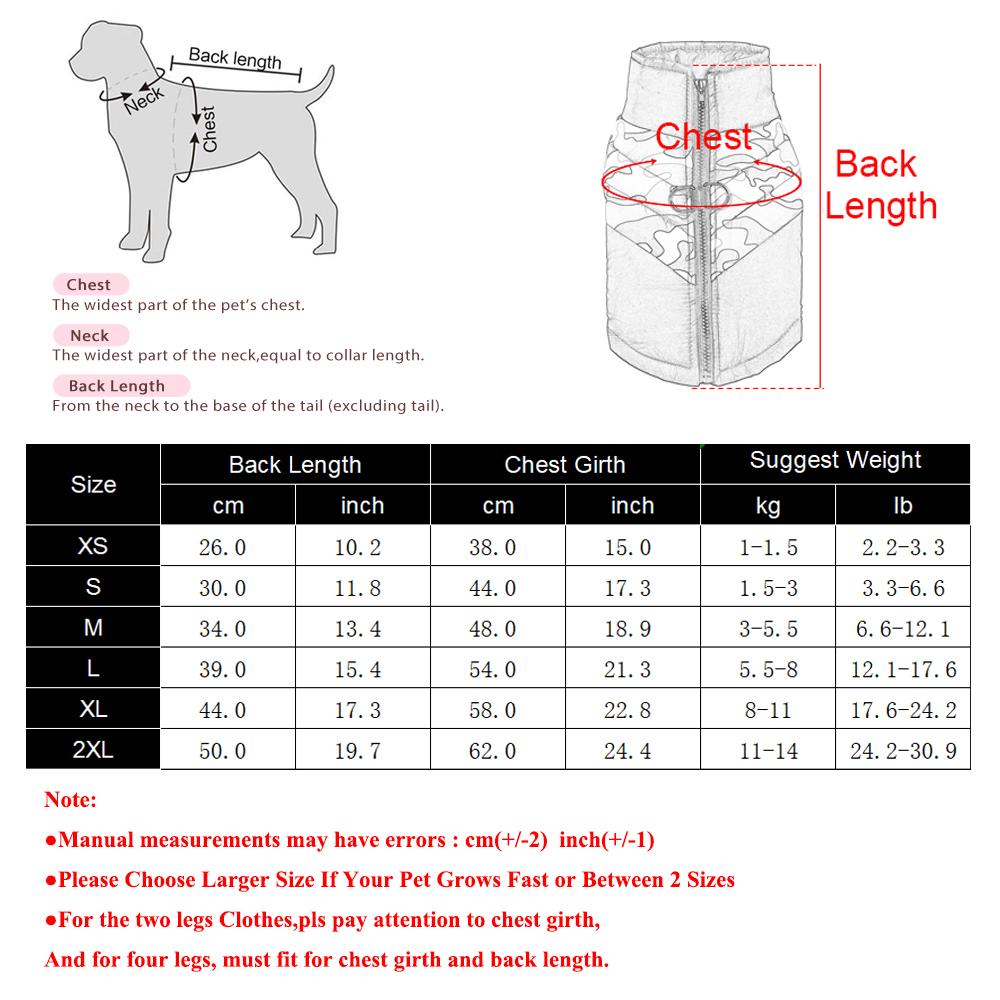 Winter Warm Dog Clothes For Small Medium Dogs Outdoor Windproof Waterproof With Zipper Camouflage Jacket French Bulldog Outfits