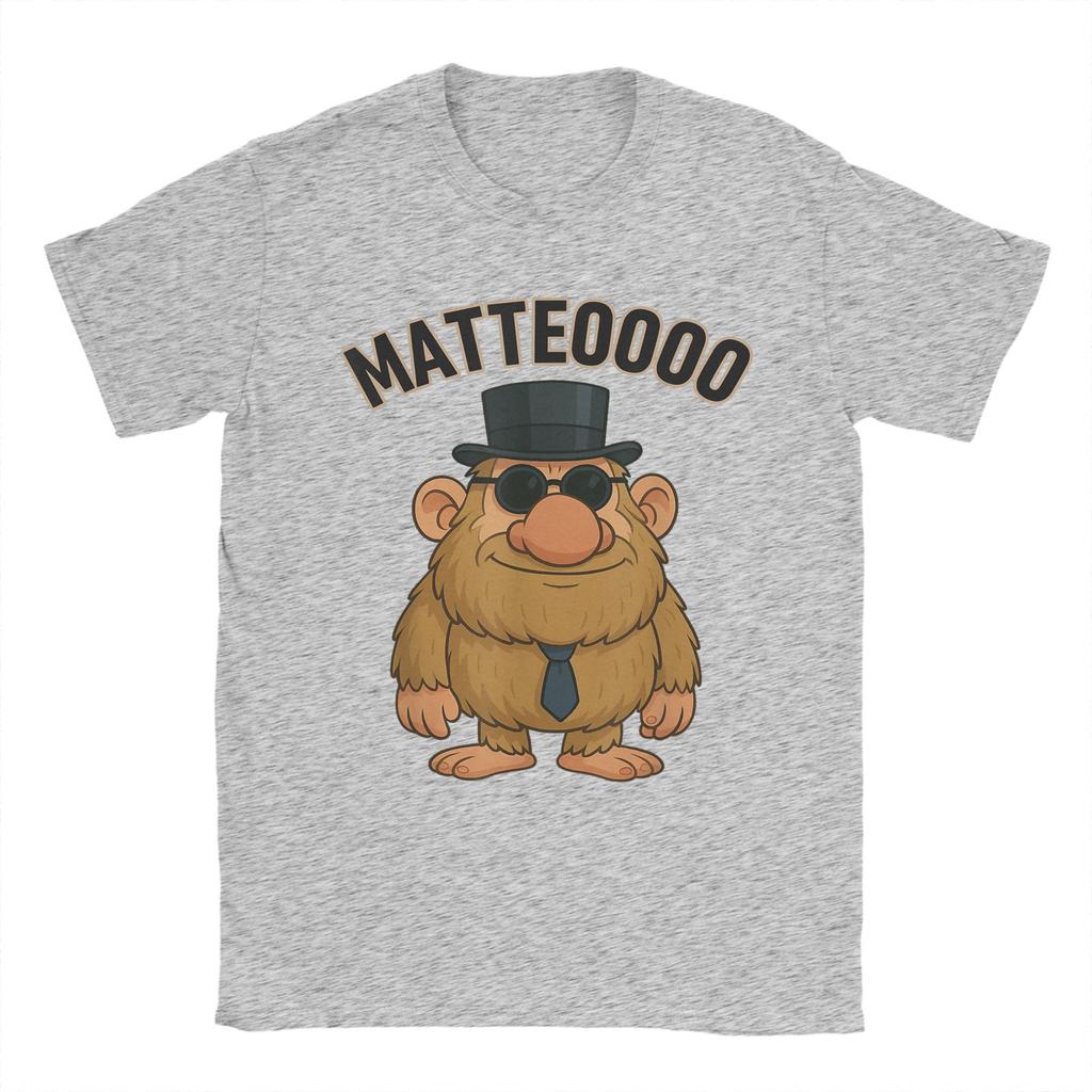 Matteo Mateo Cotton T Shirt Men Summer Italian Brainrot Meme Matteooo T Shirts O-Neck Fashion Tee Shirt Oversized Hot Sale Tops