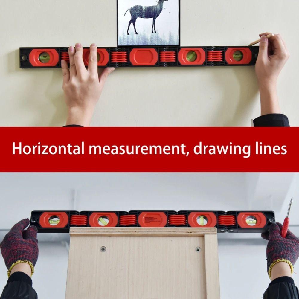 Multi-angle Magnetic Level Meter Strong Magnet Angle Finder Gauge Folding Horizontal Ruler  Stairs