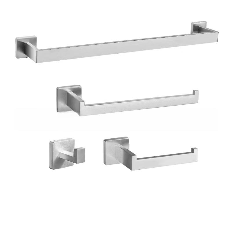 Yipan Brushed Stainless Steel 4-Piece Bathroom Hardware Set