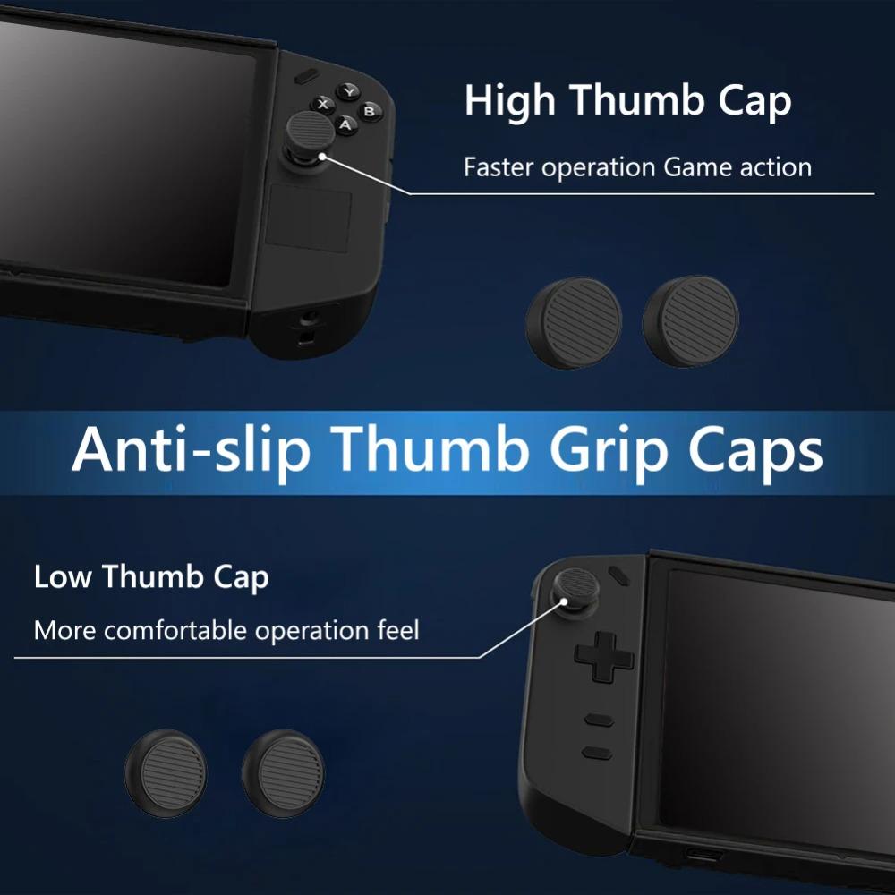 Protective Case PC Shock-Absorption Protection Cover Anti-Scratch Non-Slip with 4 Thumb Grip Caps for Lenovo Legion Go Handheld