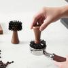 1Pcs Wooden-Handled Powder Bowl Brush, Solid Wood Handle, Nylon Bristles, Essential For Baristas To Clean The Powder Bowl/Handle Of Espresso Machines
