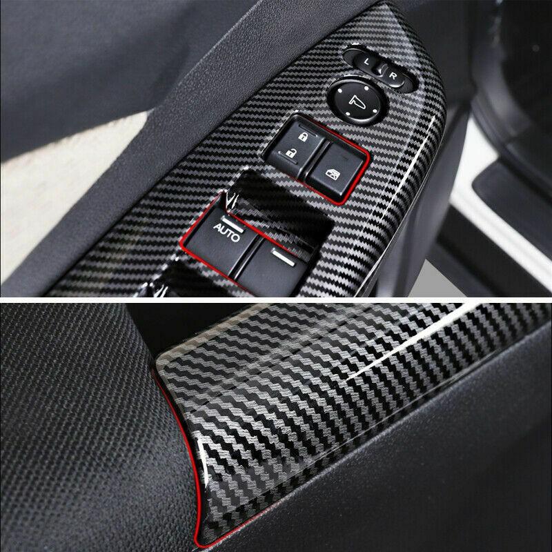 Carbon Fiber ABS Window Lift Panel Switch Cover Trim FOR HONDA CR-V CRV 12-2016