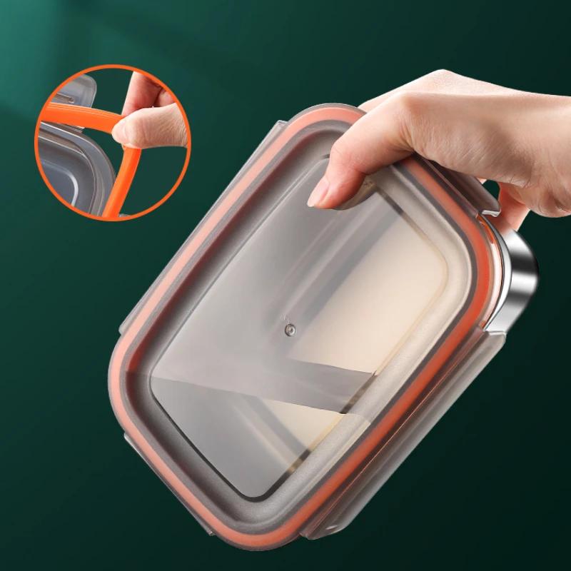 Potravinářská nerezová ocel 304 Udržuje čerstvost Obědový box Speciální do lednice Domácí ovoce Bento Uzavřená krabička Odolnost vůči vysokým teplotám