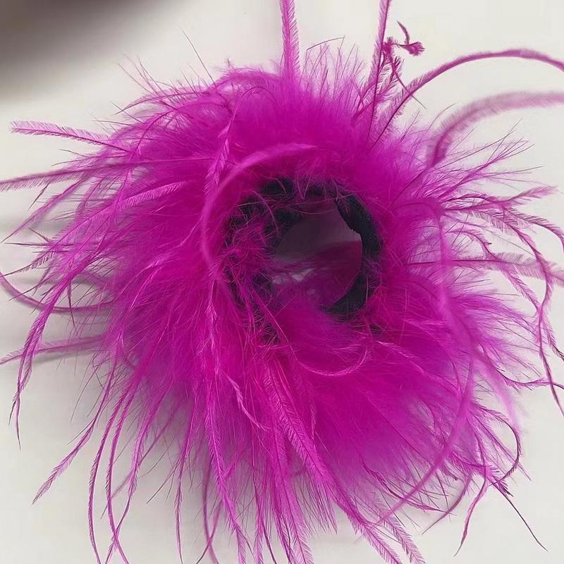 Dicke Straußenfeder-Manschetten für Damen Pelzige Pelzmanschetten Armstulpen Federmanschetten Fußkettchen Feder-Klatscharmbänder Klatschkreis