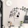 Iron Flower Girl Wall Art, Metal Sculpture for Indoor Outdoor Farmhouse Living Room Office Patio Balcony, Durable Home Decor