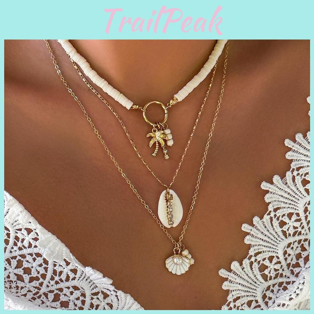 Eye-catching Alloys And Soft Clay Seashell Necklace For Fashionable Beach Vacations