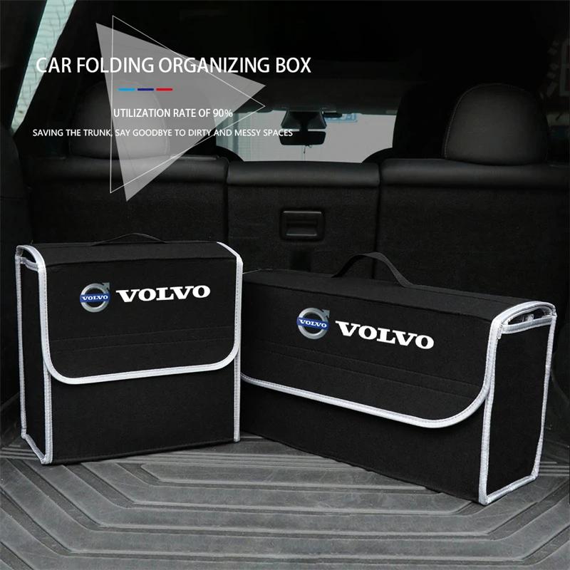 BilEmblem Förvaringslåda Bilbagageutrymme Vikbar Organizerväska För Volvo Xc60 Xc90 V40 V60 S60 V50 V90 S80 C40 XC40 V70 XC70 C30 C70