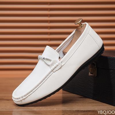 Men's New Bean Bean Shoes Soft Soled Light Lazy Flats Casual Comfort Loafers Versatile Trendy Male Leather Shoes Homme