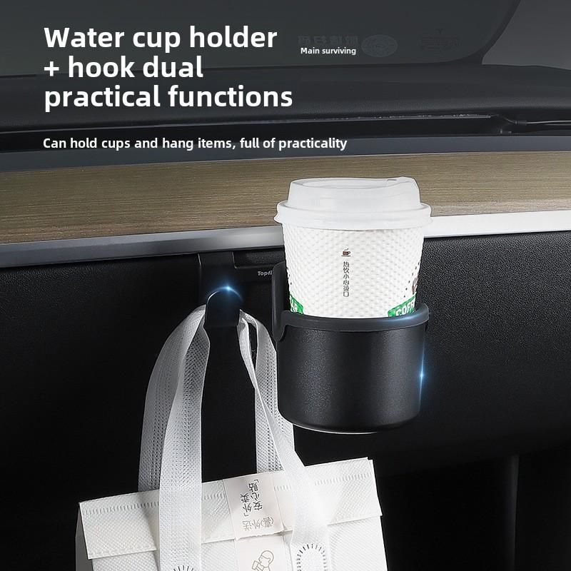 Co-Pilot Glove Box Hook Storage for Tesla Model Y Dashboard Cup Holder Accessory Kit ABS Material Interior Accessories Y Series