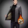 New men's leather jacket autumn and winter lapel executive business casual plush leather jacket genuine leather jacket