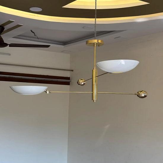 2 Pendant Light | Antique Brass Sputnik Chandelier Light | Mid Century Brass Modern Ceiling | Custom Kitchen Light Fixture
